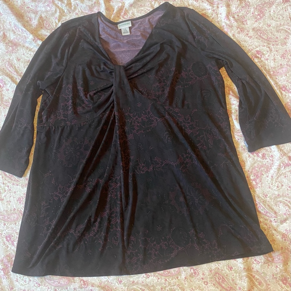 Motherhood Maternity Purple & Black Top XL